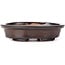 Oval brown bonsai pot by Seto - 105 x 85 x 25 mm