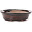 Oval brown bonsai pot by Seto - 105 x 85 x 25 mm