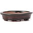 Oval brown bonsai pot by Seto - 105 x 85 x 25 mm