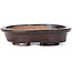 Oval brown bonsai pot by Seto - 105 x 85 x 25 mm