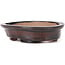 Oval brown bonsai pot by Seto - 105 x 85 x 25 mm