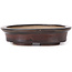 Pot à bonsaï ovale marron par Seto - 105 x 85 x 25 mm