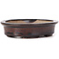 Oval brown bonsai pot by Seto - 105 x 85 x 25 mm