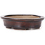 Oval brown bonsai pot by Seto - 105 x 85 x 25 mm