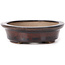 Oval brown bonsai pot by Seto - 105 x 85 x 25 mm