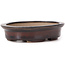 Oval brown bonsai pot by Seto - 105 x 85 x 25 mm