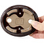 Pot à bonsaï ovale marron par Seto - 105 x 85 x 25 mm