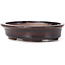 Oval brown bonsai pot by Seto - 105 x 90 x 25 mm