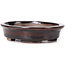 Vaso bonsai ovale marrone di Seto - 105 x 90 x 25 mm