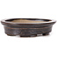 Oval brown bonsai pot by Seto - 105 x 90 x 25 mm