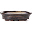 Oval brown bonsai pot by Seto - 105 x 90 x 25 mm