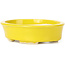 Pot à bonsaï ovale jaune par Seto - 105 x 90 x 30 mm