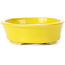 Vaso bonsai giallo ovale di Seto - 105 x 90 x 30 mm