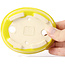 Maceta de bonsái amarilla ovalada de Seto - 105 x 90 x 30 mm