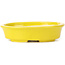 Pot à bonsaï ovale jaune par Seto - 110 x 95 x 25 mm