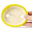 Pot à bonsaï ovale jaune par Seto - 110 x 95 x 25 mm