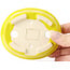 Oval yellow bonsai pot by Seto - 110 x 95 x 25 mm