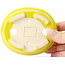 Ovale gelbe Bonsaischale von Seto - 110 x 95 x 25 mm