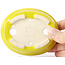 Pot à bonsaï ovale jaune par Seto - 110 x 90 x 30 mm