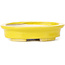 Pot à bonsaï ovale jaune par Seto - 105 x 90 x 25 mm