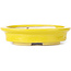 Pot à bonsaï ovale jaune par Seto - 105 x 90 x 25 mm