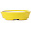 Vaso bonsai giallo ovale di Seto - 105 x 90 x 30 mm