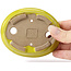 Ovale gelbe Bonsaischale von Seto - 105 x 85 x 25 mm