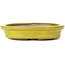 Oval yellow bonsai pot by Seto - 105 x 90 x 25 mm