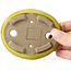 Pot à bonsaï ovale jaune par Seto - 105 x 85 x 25 mm
