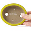 Vaso bonsai giallo ovale di Seto - 100 x 85 x 25 mm