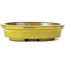 Oval yellow bonsai pot by Seto - 100 x 85 x 25 mm