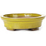 Oval yellow bonsai pot by Seto - 100 x 85 x 25 mm