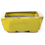 Pot à bonsaï rectangulaire jaune par Seto - 85 x 60 x 25 mm