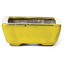 Pot à bonsaï rectangulaire jaune par Seto - 85 x 60 x 25 mm