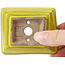 Maceta de bonsái amarilla rectangular de Seto - 80 x 65 x 30 mm