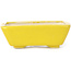Pot à bonsaï rectangulaire jaune par Seto - 70 x 60 x 25 mm