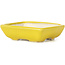 Pot à bonsaï rectangulaire jaune par Seto - 85 x 70 x 25 mm
