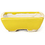 Pot à bonsaï rectangulaire jaune par Seto - 85 x 70 x 25 mm