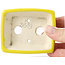 Pot à bonsaï rectangulaire jaune par Seto - 85 x 70 x 25 mm