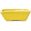 Maceta de bonsái amarilla rectangular de Seto - 75 x 65 x 25 mm