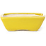 Pot à bonsaï rectangulaire jaune par Seto - 75 x 65 x 25 mm