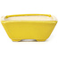 Pot à bonsaï rectangulaire jaune par Seto - 75 x 65 x 25 mm