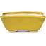 Rectangular yellow bonsai pot by Seto - 80 x 65 x 30 mm