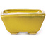 Pot à bonsaï rectangulaire jaune par Seto - 80 x 65 x 30 mm
