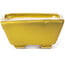 Rectangular yellow bonsai pot by Seto - 80 x 65 x 30 mm