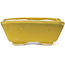 Rectangular yellow bonsai pot by Seto - 80 x 65 x 30 mm