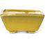 Rectangular yellow bonsai pot by Seto - 80 x 65 x 30 mm