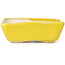 Rectangular yellow bonsai pot by Seto - 70 x 60 x 25 mm