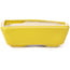 Rectangular yellow bonsai pot by Seto - 70 x 60 x 25 mm