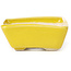 Pot à bonsaï rectangulaire jaune par Seto - 70 x 60 x 25 mm